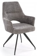 Jedilniški stol K542 s funkcijo vrtenja - siv