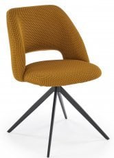 Jedilniški stol K546 s funkcijo vrtenja - gorčica