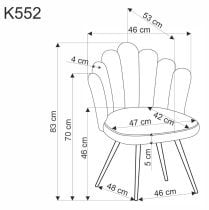 Halmar - Jedilniški stol K552 - siv