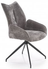 Jedilniški stol K553 s funkcijo vrtenja - siv