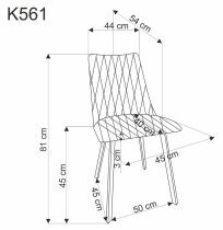 Halmar - Jedilniški stol K561 - bež