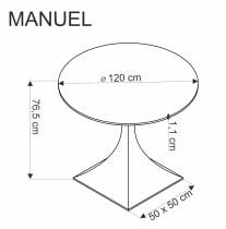 Halmar - Jedilna miza Manuel 120 cm