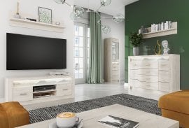 Dnevna soba in jedilnica Indianapolis - beli kraft