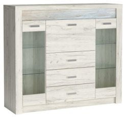 Vitrina Indianapolis I8 - beli kraft