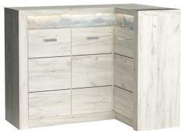 Kotna komoda Indianapolis I15 - beli kraft