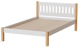 Postelja Gaja 120x200 cm - bela/naravni hrast