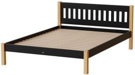 Postelja Gaja 140x200 cm - črna/naravni hrast