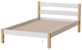 Postelja Inka 120x200 cm - bela/naravni hrast