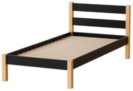 Postelja Inka 90x200 cm - črna/naravni hrast