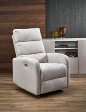 Električen počivalnik z relaks mehanizmom Carinio - svetlo bež