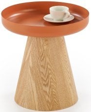 Klubska miza Gina - naravni/cimet