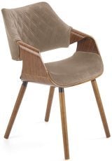 Jedilniški stol K396 - oreh/bež 