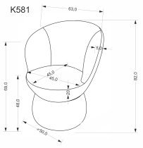Halmar - Jedilniški stol K581 - bež