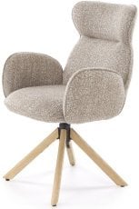 Jedilniški stol K585 - temno bež/naravni hrast