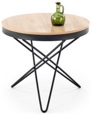 Klubska miza Leila - naravna/črna