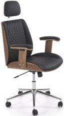 Direktorski stol Timber - oreh/črni