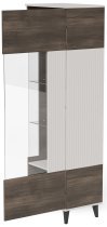 Halmar - Vitrina Random 2 W-1 - kašmir/oreh/črna
