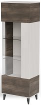 Halmar - Vitrina Random 2 W-1 - kašmir/oreh/črna
