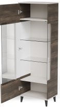 Halmar - Vitrina Random 2 W-1 - kašmir/oreh/črna