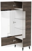 Halmar - Vitrina Random 2 W-1 - kašmir/oreh/črna