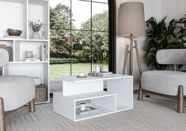 Klubska miza Iva - bela