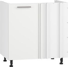 Sprednja kotna omarica za pomivalno korito Vento DK-100/82 - bela/bela mat