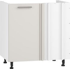 Sprednja kotna omarica za pomivalno korito Vento DK-100/82 - bela/kašmir