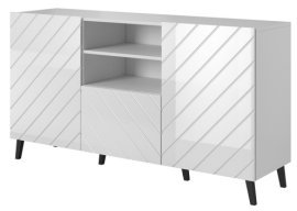 Komoda Aveto - bela mat/bela sijaj