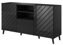 Komoda Aveto - črna mat/črna sijaj