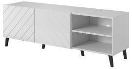 TV komoda Aveto - bela mat/bela sijaj