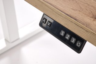 Halmar - Pisalna miza B54 z možnostjo nastavitve višine - hrast artisan/bela