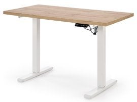 Pisalna miza B54 z možnostjo nastavitve višine - hrast artisan/bela