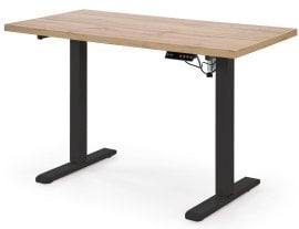 Pisalna miza B54 z možnostjo nastavitve višine - hrast artisan/črna