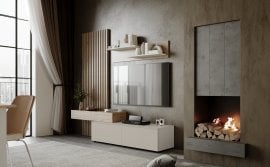 Dnevni TV regal Camino - hrast artisan/kašmir