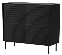 Komoda Cortina 100 cm 4D - črna