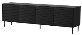 Komoda Cortina 200 cm 4D - črna