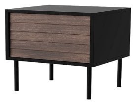 Komplet dveh nočnih omaric Cortina - črnih/oreh