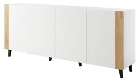 Komoda Faro - bela mat/hrast craft