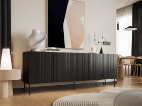 Halmar - Komoda Isla 200 cm - črna mat