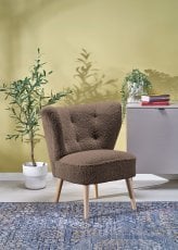 Fotelj Mocca - temno rjav