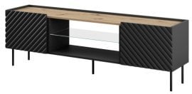 TV komoda Onda EF - črna/hrast artisan 