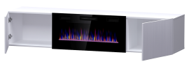 TV komoda z možnostjo montaže kamina Pafos EF 180 cm - bela mat