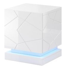 Komplet nočnih omaric Qiu - bela sijaj