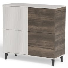 Komoda Random 2 KM-2 - kašmir/oreh/črna