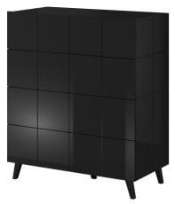Komoda Reja KOM4S - črna sijaj