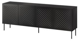 Komoda Siena 200 cm - črna