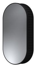 Kopalniška omarica z ogledalom Venezia 1D - črna