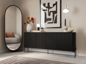 Halmar - Komoda Vera 190 cm - črna
