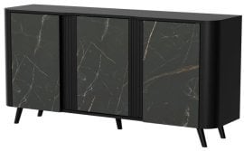 Komoda Volare 150 cm 3D - črna mat/črna san sebastian