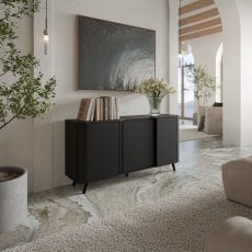 Komoda Volare 150 cm 3D - črna mat